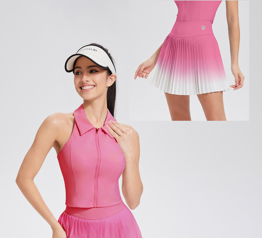 Traje de tenis, traje deportivo, chaleco de secado rápido para mujer, copa, pantalones de falda antideslumbrantes, ropa de golf, ropa deportiva de verano