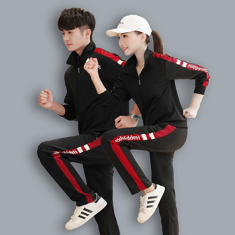 Autumn sports suit for beloved, sweatshirt for men and women for leisure, Korean style, for running, plus size