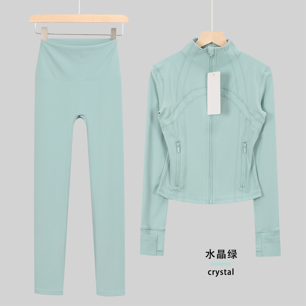 Lululacie chaqueta de cuello corto de nueve puntos chaqueta deportiva DF chaqueta chaqueta chaqueta de manga larga ropa de yoga de fitness para mujeres