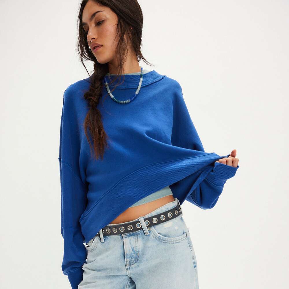 Women's Solid Color Long Sleeve Pullover Sweatshirt Casual Loose Outerwear For Autumn/Winter American Style Short/Long_voghion.com