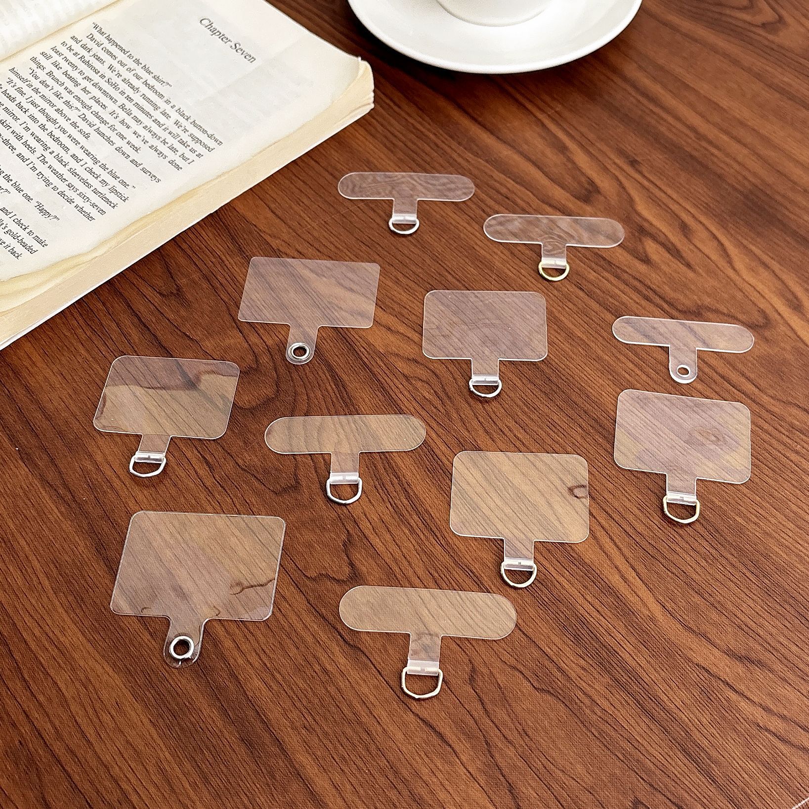 Universal Mobile Phone Gasket Fixing Clip Mobile Phone Case Clip Card Lanyard Card Sticker Wholesale Anti-Lost Transparent Clip Production