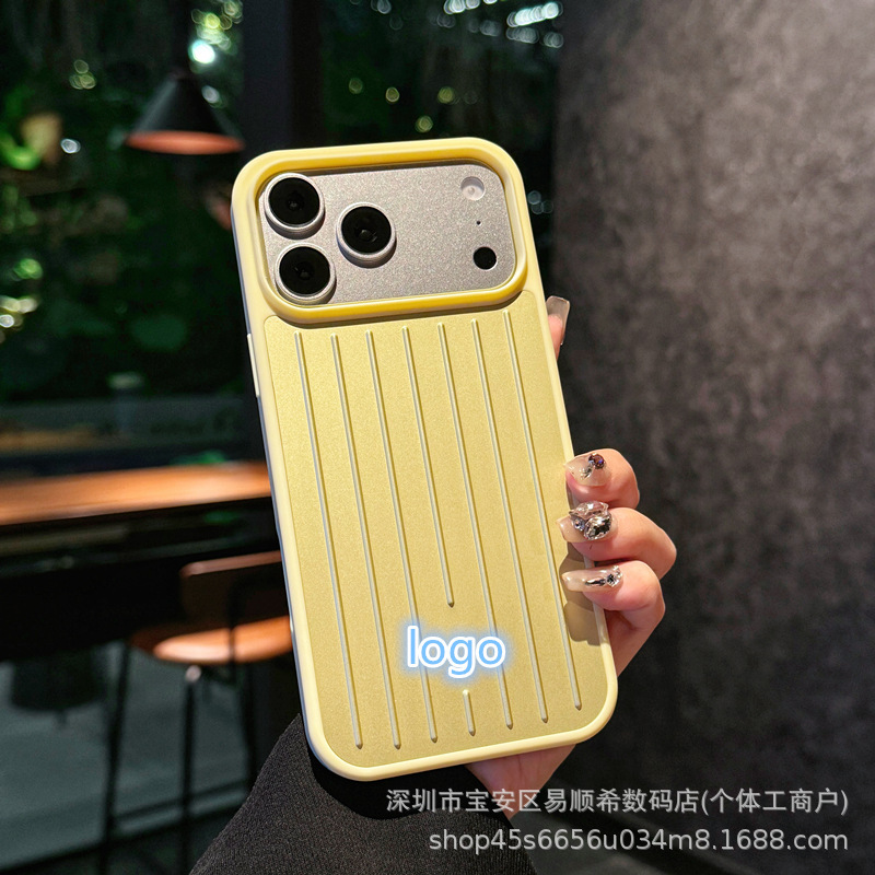 Big Brand Luggage Aluminum Alloy Apple 17 Pro Max Black Phone Case 16/15/14/13 Metal Cover Foreign Trade Big Brand Luggage Aluminum Alloy Apple 17 Pro Max Black Phone Case 16/15/14/13 Metal Cover Foreign Trade