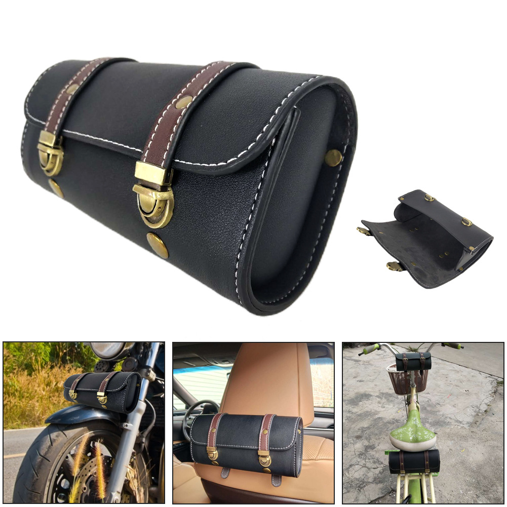 Retro bicicleta cabeza y la cola bolsa de sillín de bicicleta eléctrica Scooter Eléctrico bolsa colgante bolsa de manillar bolsa de la motocicleta
