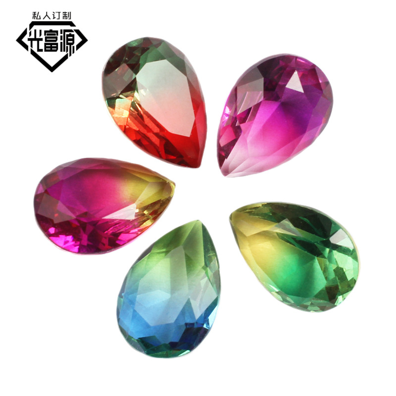 Tourmaline gemstone drop-shaped