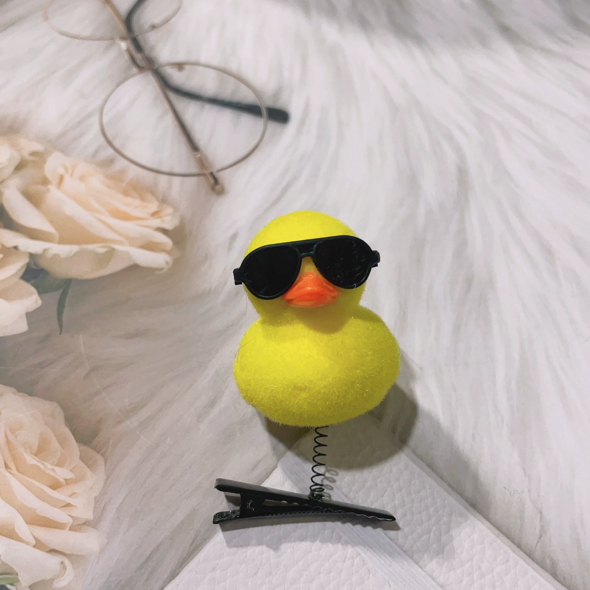 Зажим для волос (B.Duck) Жёлтая утка, милый аксессуар для детей, 4 × 2 × 5 см