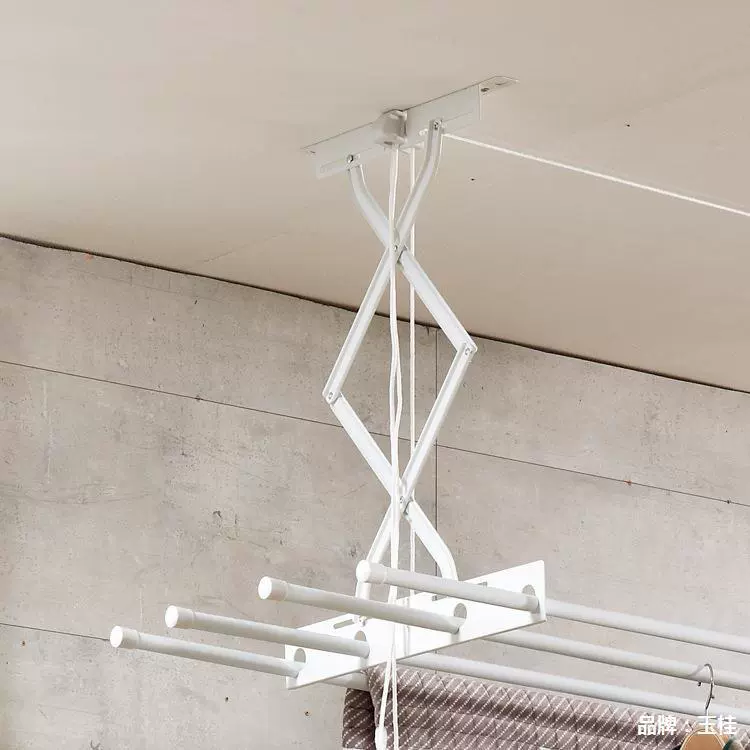 Spot can retain the balcony lift, lift the drying rack metal spray plastic ceiling hanger to dry the rod