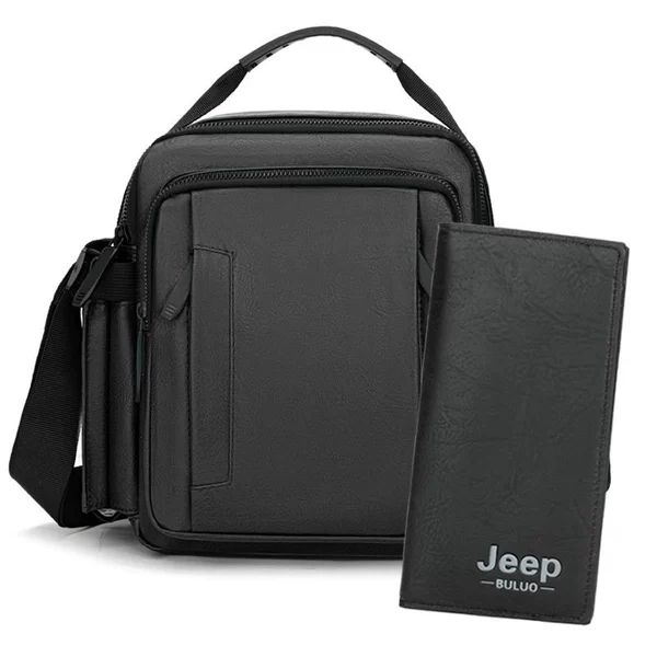 Big black bag + long wallet