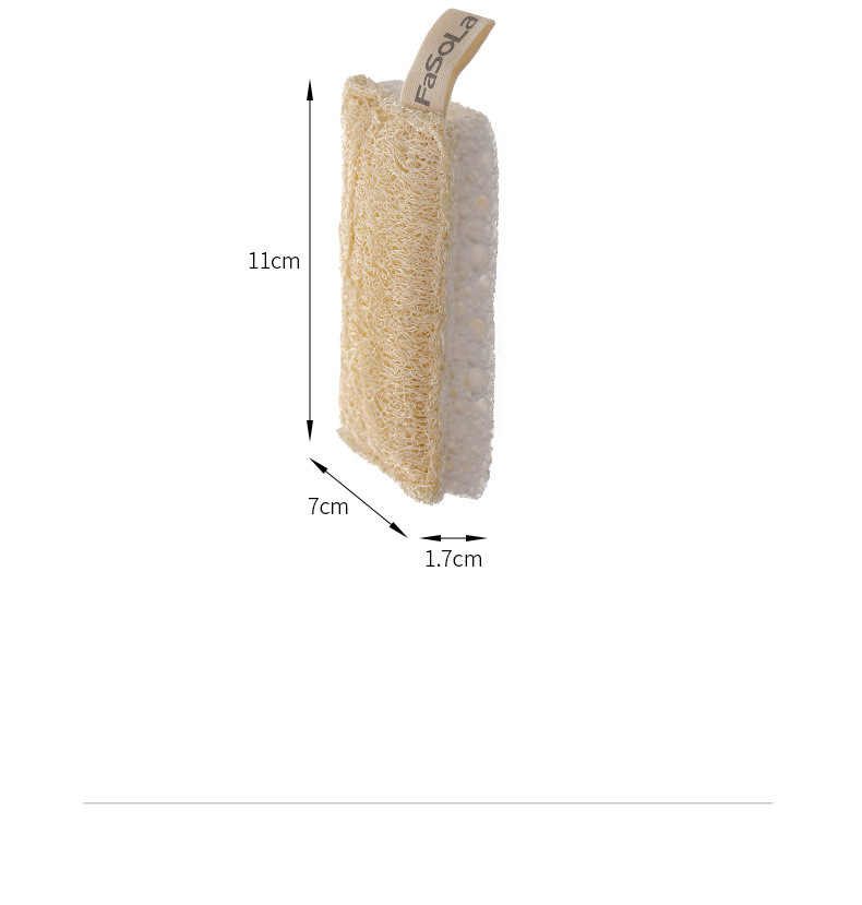 FaSoLa家用双面木浆棉百洁布厨房洗锅刷碗丝瓜络洗碗布家务清洁擦详情15