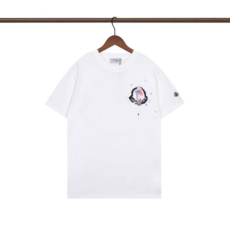 メンズモン半袖Tシャツ2025夏モン口新作ラウンドネックTシャツトレンディなプリント半袖通気性メンズトップス|undefined