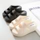 6CM High-heeled Slippers Women's Summer 2023 New Thick-soled Wedge Slippers Elevated Platform Shoes Fashionable Outdoor Wear