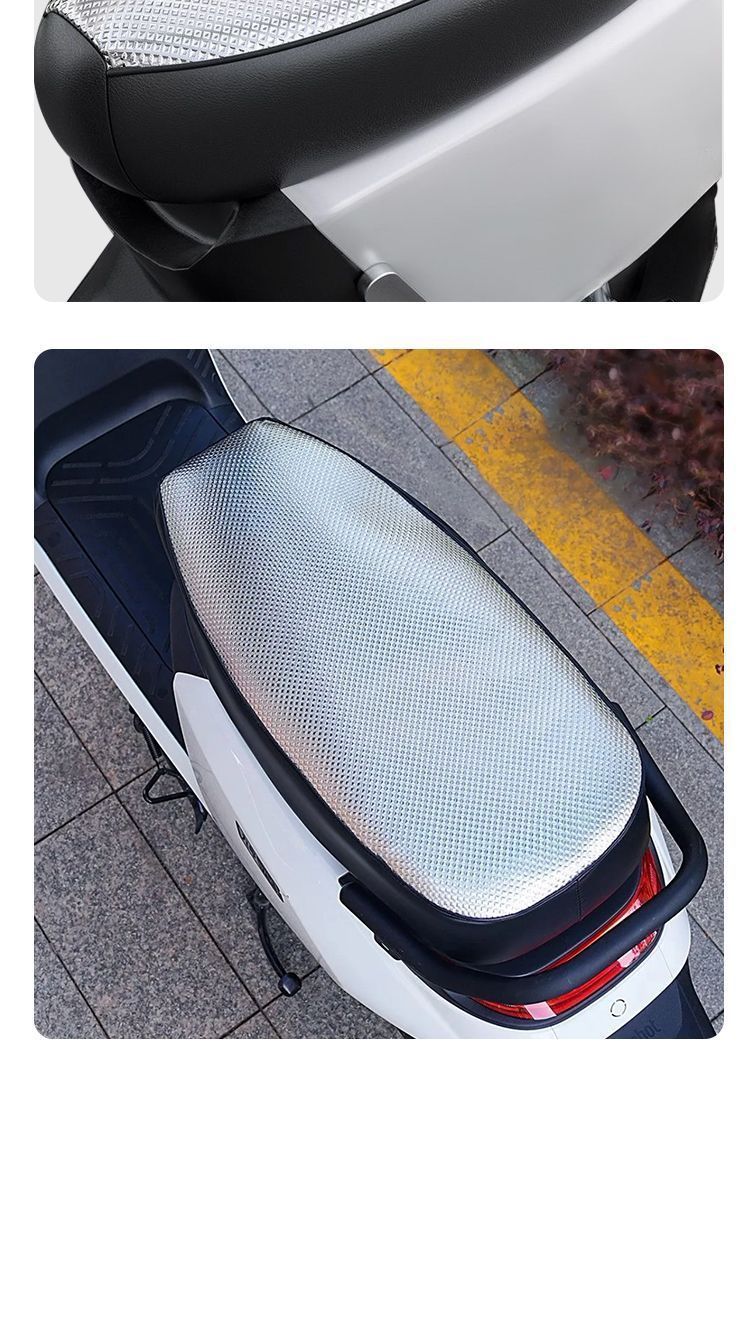 Leather Seat Cushion Cover for All Seasons, Sun-Proof, Waterproof, Heat-Insulating, Electric Scooter, Waterproof Seat Cover, Scooter, Motorcycle