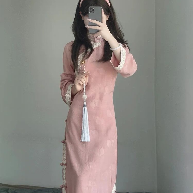 2025年秋装新款女装新中式国风气质高级感女神范改良旗袍连衣裙子