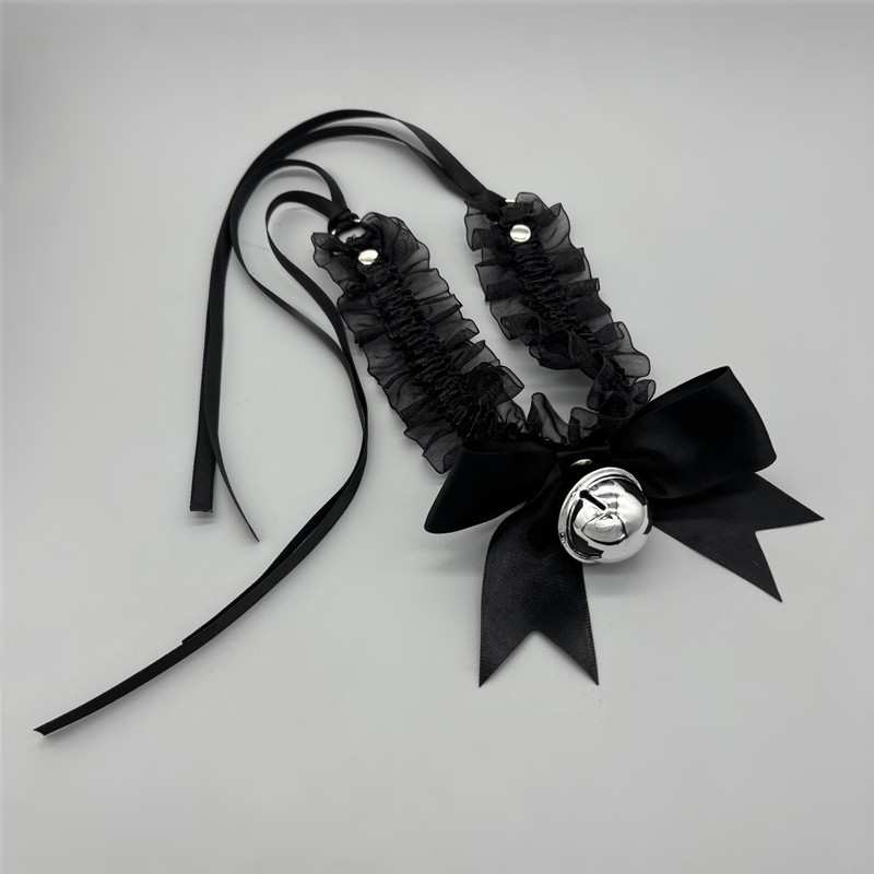 Arco de encaje collar de campana collar de clavícula accesorios de cuello de hermana suave correa de cuello cos collar de sirvienta