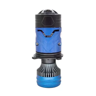 改装H4远近一体MINI直射透镜LED灯泡汽车大灯带电机远光炮强激光