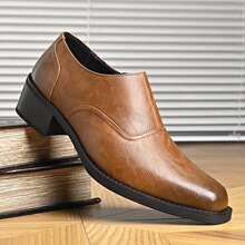 C 36998 Men's Chunky Heel Dress Shoes ����ָ�ƤЬ �羳