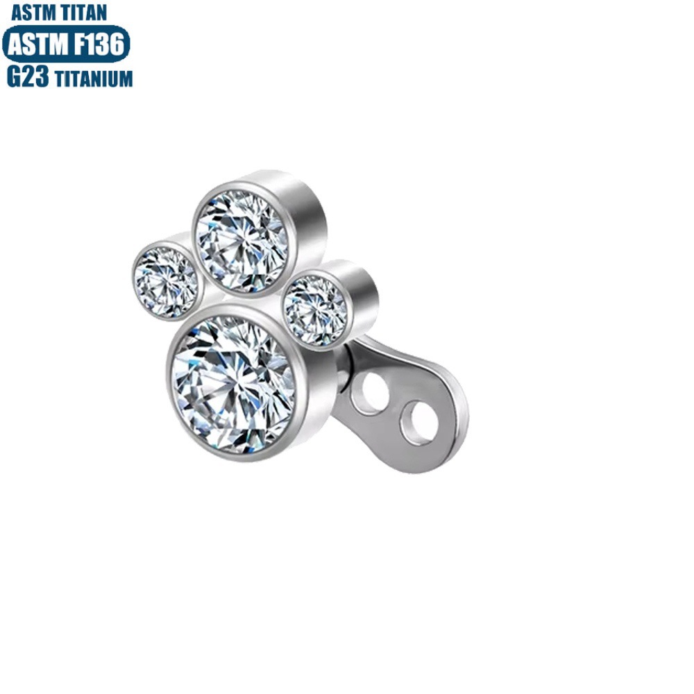 Labret stud lip piercing jewelry styling detail