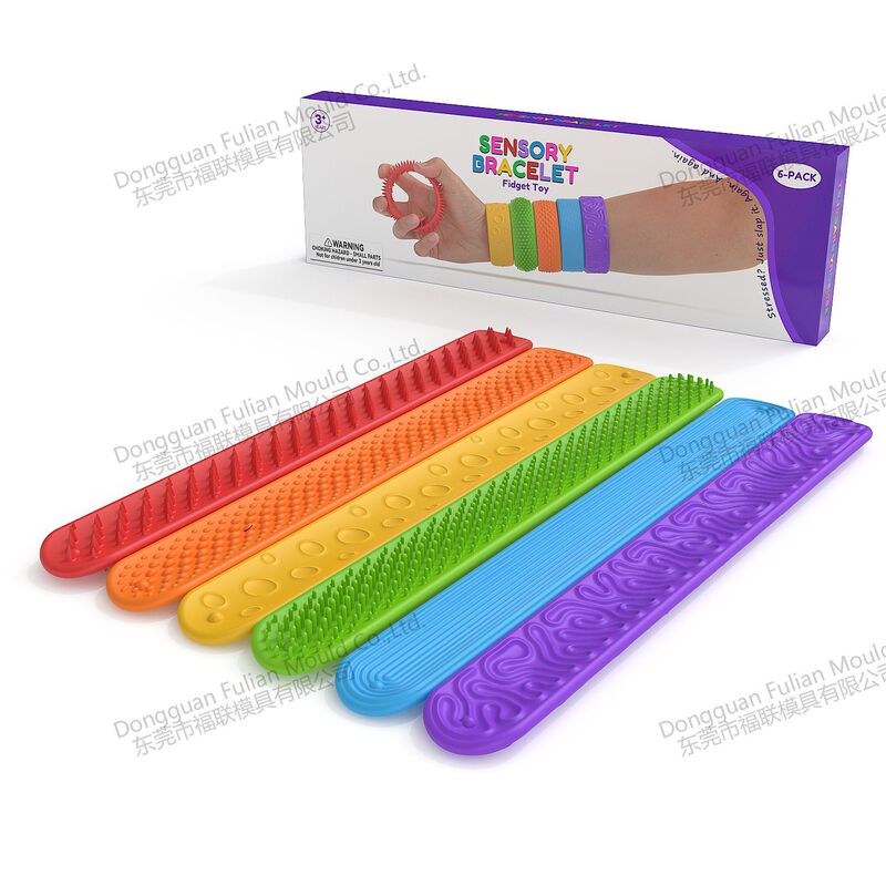 亚马逊Fidget Toys儿童感官自动手环拍拍圈解压硅胶按摩减压玩具|undefined