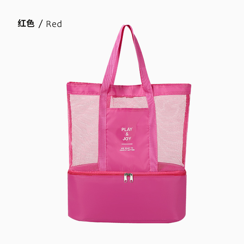 Bolsa de playa de malla de viaje al aire libre bolsa de baño bolsa de viaje portátil bolsa de lavado de gran capacidad bolsa de almacenamiento de cosméticos