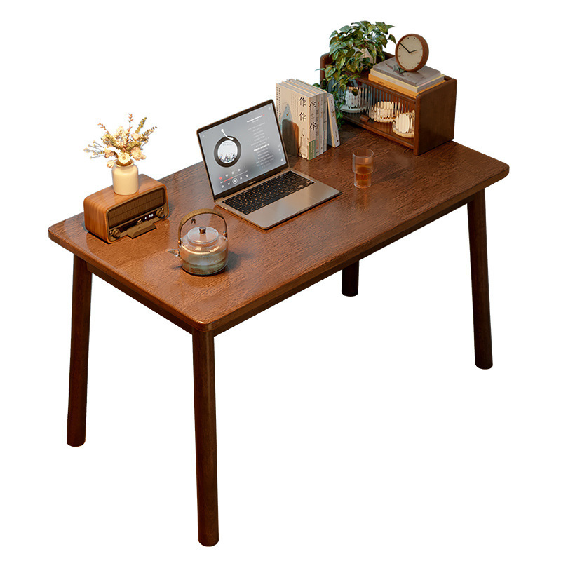 Escritorio de madera sólida, mesa de estudio para estudiantes caseros, escritorio de dormitorio pequeño para adultos, mesa de comedor de computadora medieval