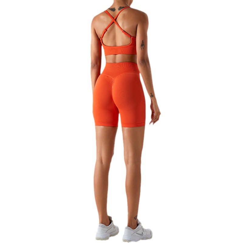 Transfronteriza nueva ropa de yoga sin costuras traje de ropa interior deportiva de secado rápido para mujer Peach Hip lifting yoga shorts ropa de entrenamiento
