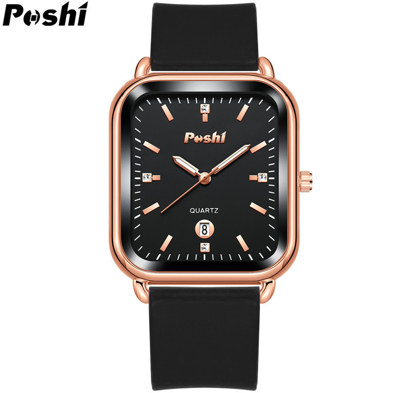 Tiktok transfronterizo TK Venta caliente simple pequeño reloj cuadrado para hombres y mujeres reloj POSHI Internet celebridad Moda mujer reloj de cuarzo