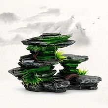 水草造景石头鱼缸装饰仿真假山布景中小型水族假山摆件工艺品
