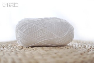 [Envío gratis] productos genuinos de cuatro hebras hilo de algodón de leche hilo de bebé muñeca hilo de algodón ganchillo lindo muñeca lana 4-Strand