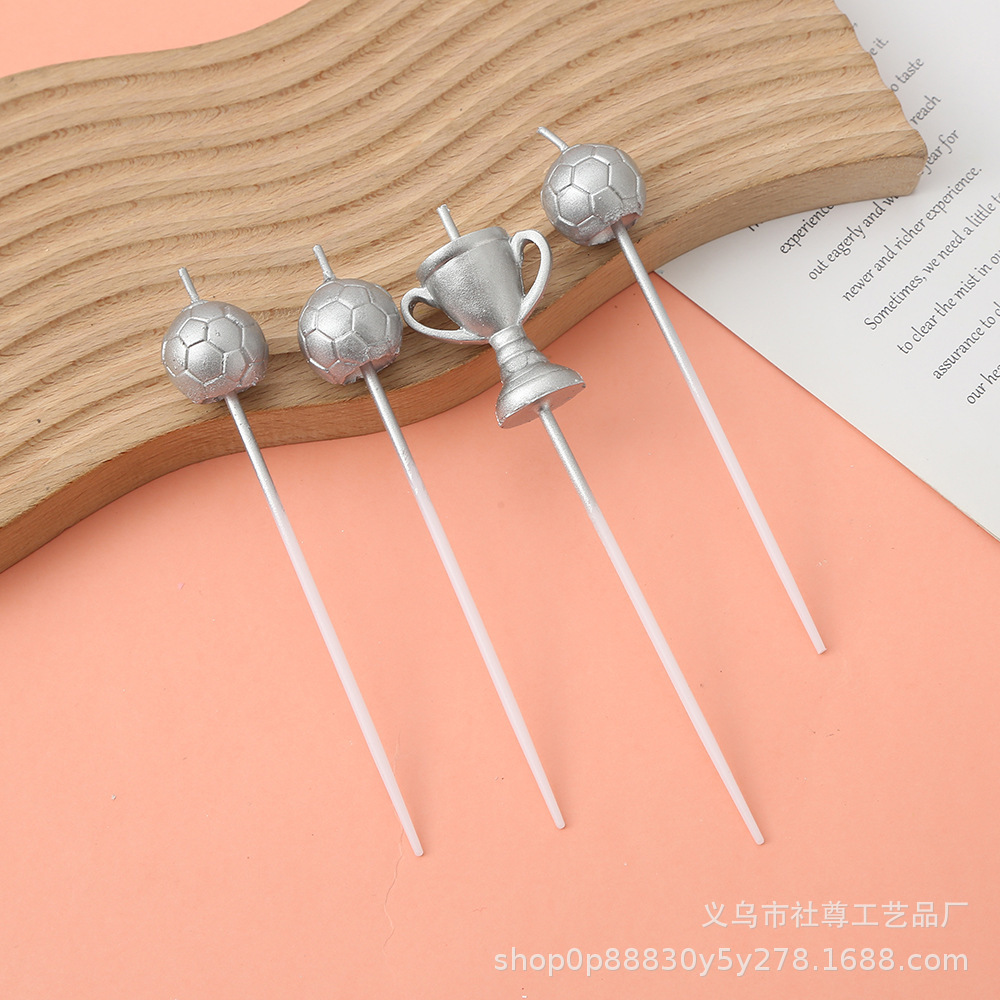 Vela de la Copa del Mundo transfronteriza Plugin Dibujos animados fiesta creativa celebración niño fútbol deporte tema vela de cumpleaños