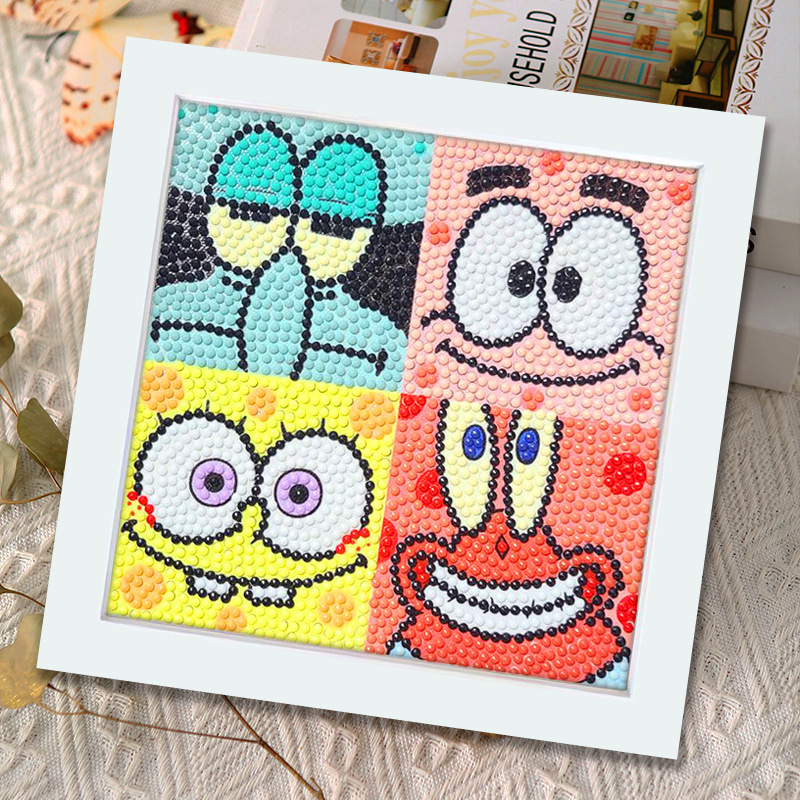 Nuevo dibujo de diamante infantil de labu diy pegatinas de diamante con marcos de fotos hechas a mano diy puzzle pegatinas de mampostería image 45