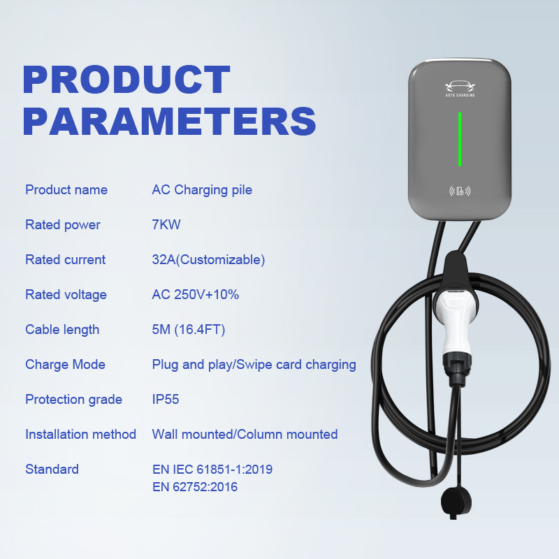 European Standard 7Kw Charging Station Type2 European Standard Ac Charging Station for Cross-Border Use, Specifically for Household Use, Byd Household Ac Charging Station