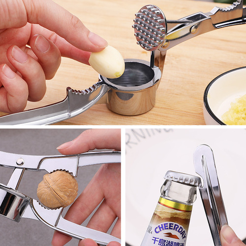 Pounding garlic stainless steel manual small garlic press pouring garlic kitchen supplies garlic beater manual garlic press