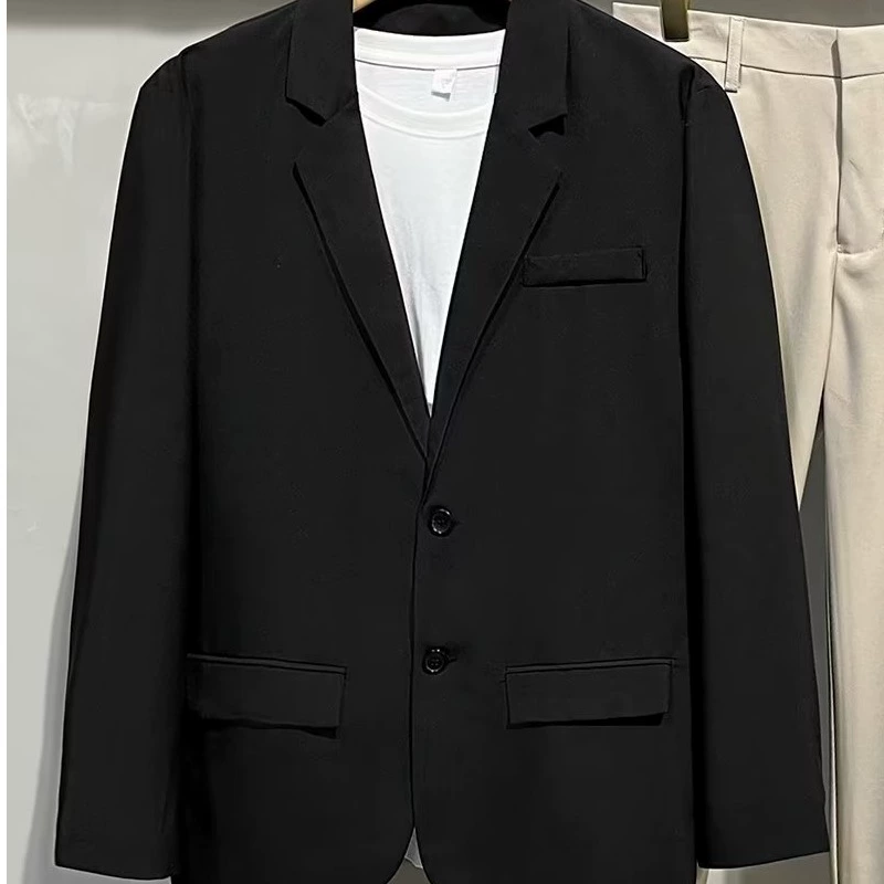Men's summer thin set, trend classic suit jacket for leisure, oversize