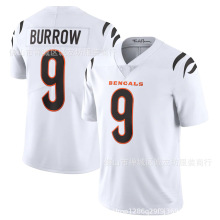 NFL橄榄球服球衣 猛虎 9 白色 Bengals Joe Burrow Jersey 代发