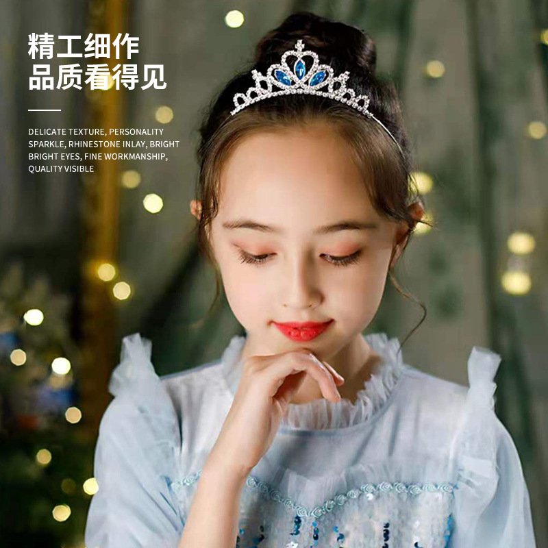 Nuevo frozen princesa mismo estilo corona Aisha aleación tocado Regalo de Cumpleaños accesorios para el cabello corona de niña