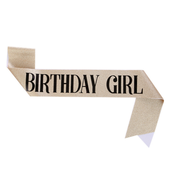 Cross-border birthday party glitter shoulder strap etiquette belt…