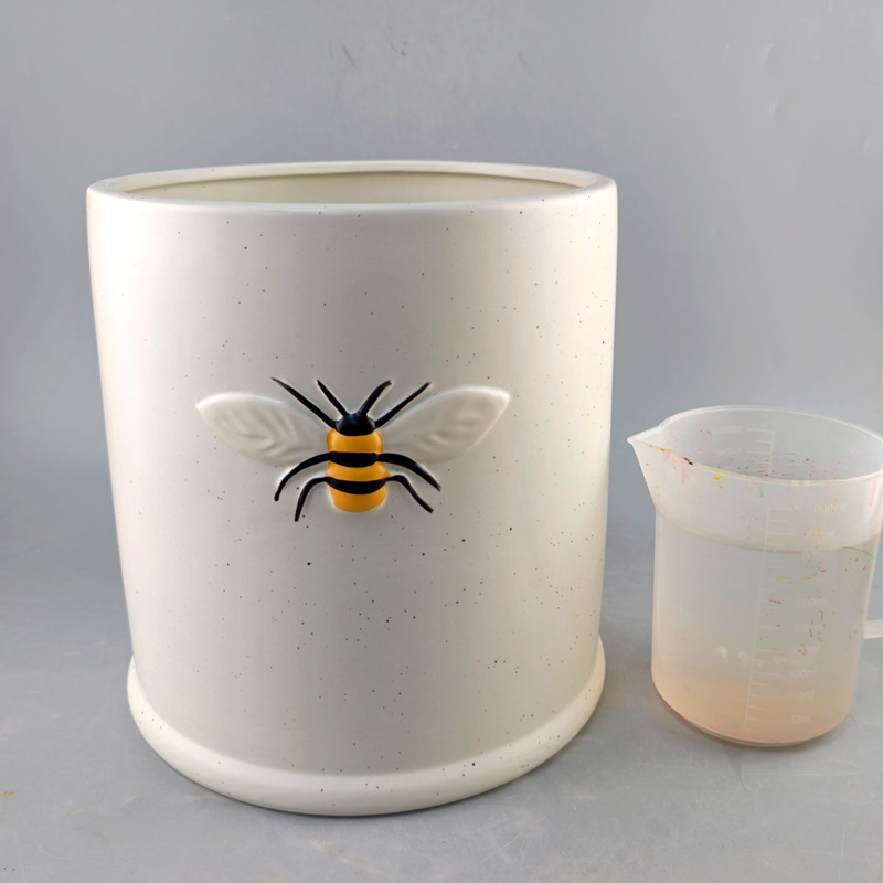 Relieve de abejas cerámica gran tamaño hogar rosa verde plantación verde mariposa orquídea maceta mayorista TEMU tipo de escritorio
