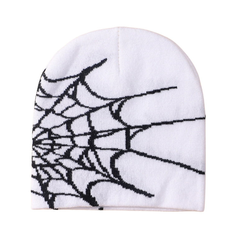 Venta caliente transfronteriza sombrero de Jersey personalizado invierno europeo y americano Venta caliente tela de araña Jacquard sombrero de punto de hombres y mujeres sombrero cálido sombrero frío
