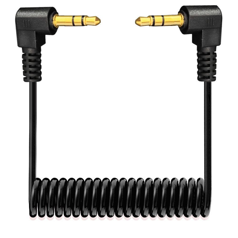 Elastic spring mobile phone music audio cable elbow audio cable connection audio headset car AUX play songs 3