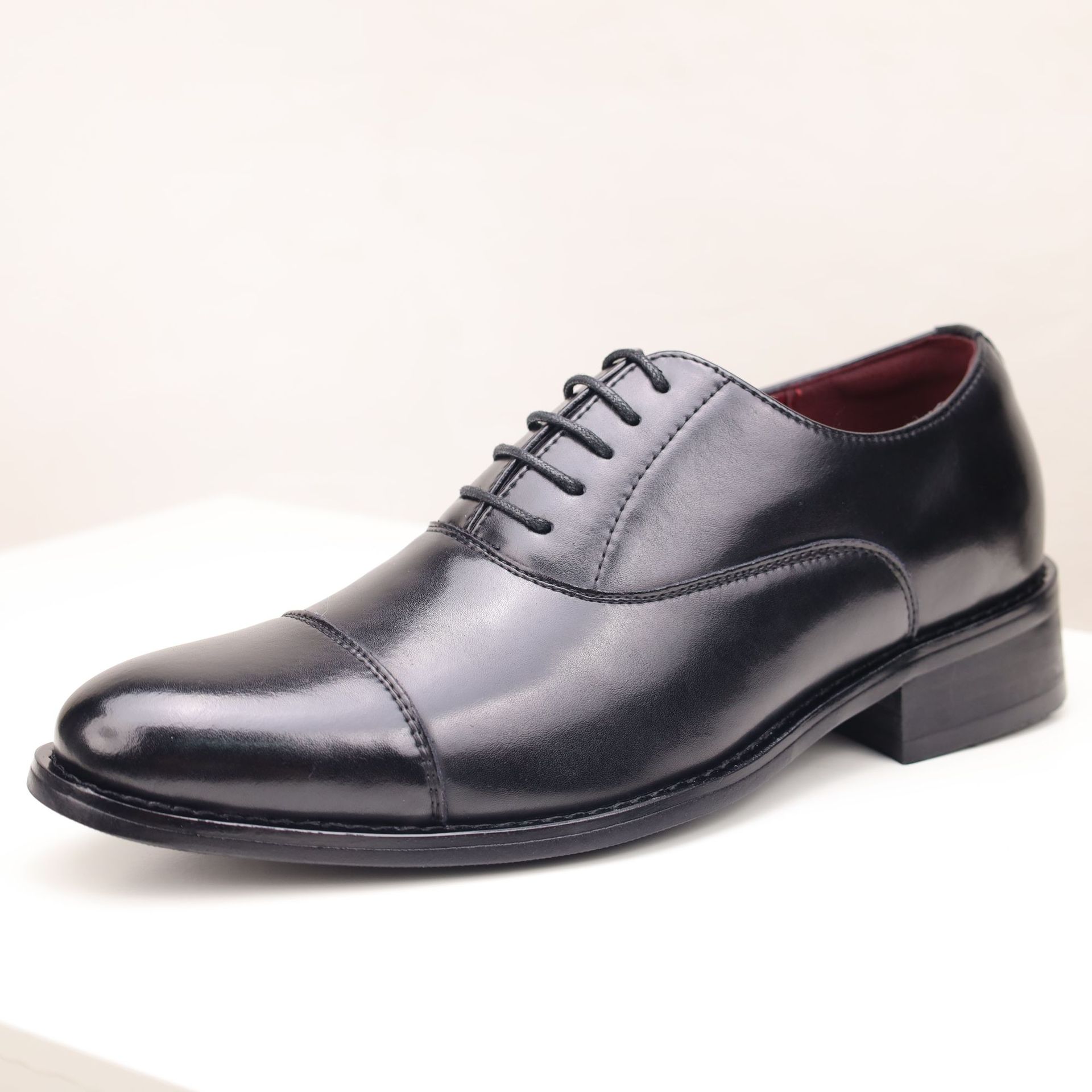 Zapatos de cuero zapatos de negocios para hombres Oxford zapatos de hombre cuero genuino desgaste formal zapatos de cuero para hombres de tres articulaciones zapatos de cuero de altura oculta estilo británico image 10