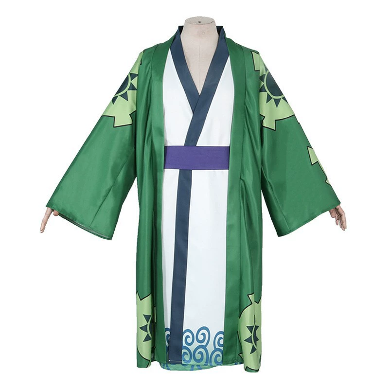 漫多 One Piece Zoro костюм одежды три Zoro Wano Country Zoro Juro юката косплей аниме костюм