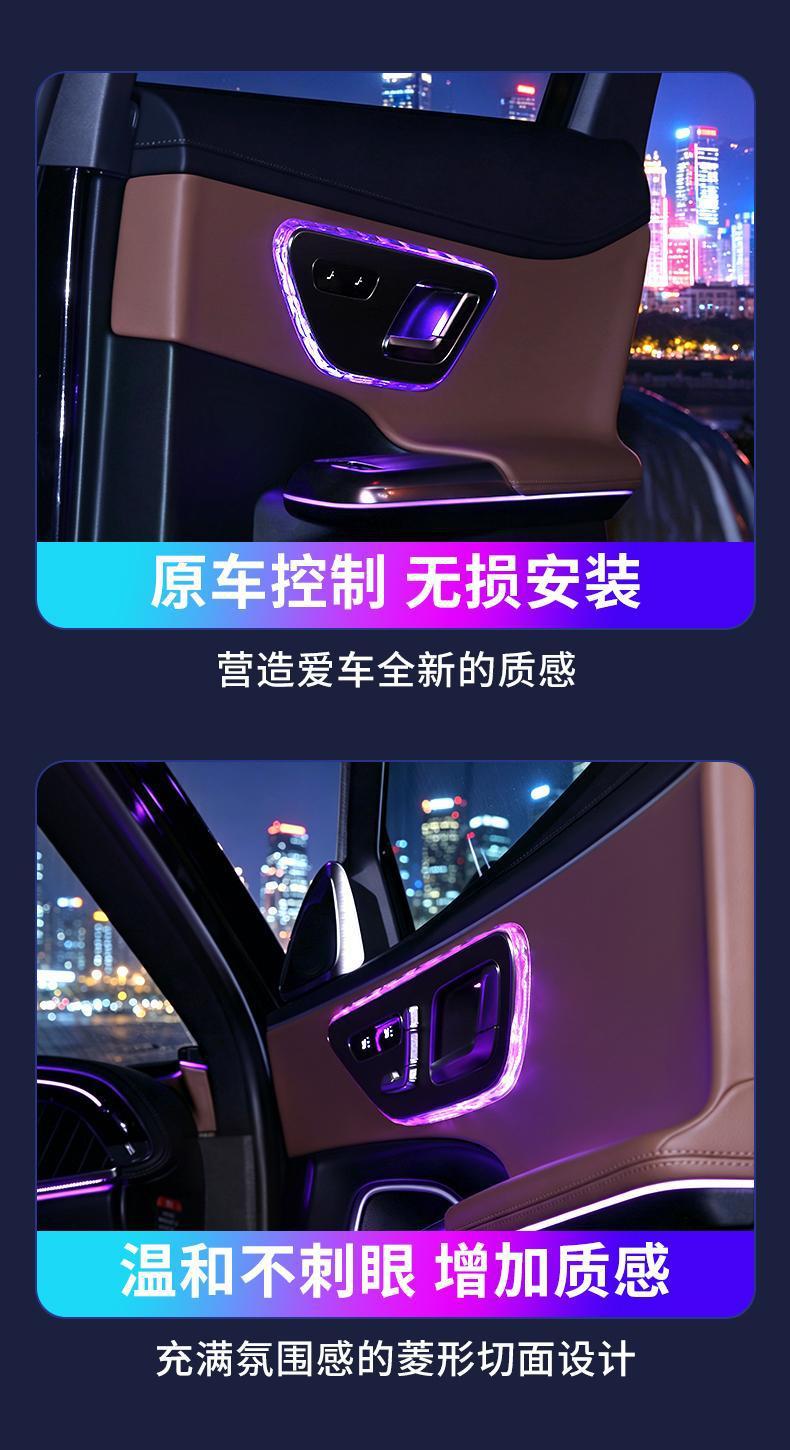 Mercedes-Benz door ambient light crystal frame E-class crystal reading light frame C260L/GLC/S-class EQS EQE AMG