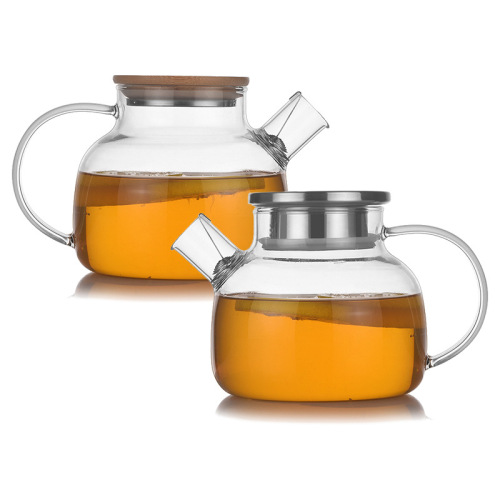 Cold kettle teapot glass high temperature resistant explosion-proof household cold kettle teapot water cup cool white kettle flower teapot