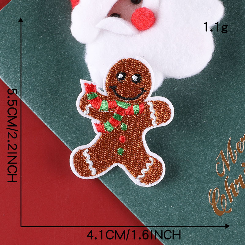 コンピュータ刺繍マーククリスマススパンコール雪だるま布マークダウンジャケット修理パッチステッカー装飾ステッカー刺繍布ステッカー|undefined