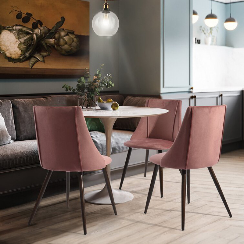 Silla de comedor de tela exportada silla de comedor de Amazon silla de comedor de lujo ligera silla de madera de alta calidad silla de comedor