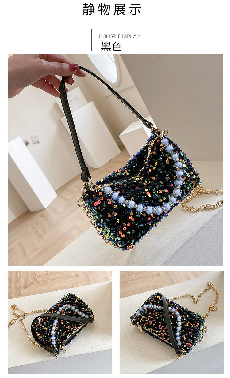 Fashion Sequined Chain Shoulder Messenger Portable Bag Wholesale display picture 14