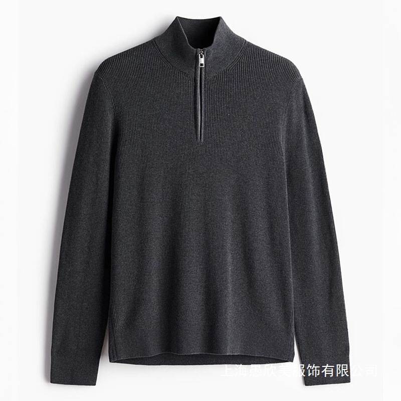 2026 Men's Knitwear Autumn Comfortable British Style Cotton Pullover Half-Zip Slim Fit Stand Collar Wholesale 2026 Men's Knitwear Autumn Comfortable British Style Cotton Pullover Half-Zip Slim Fit Stand Collar Wholesale