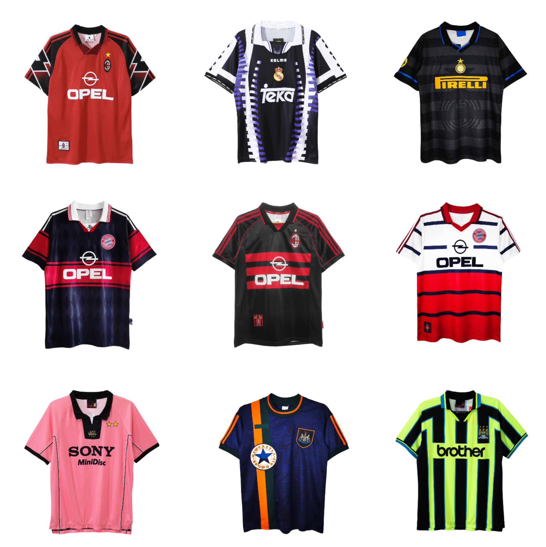Football high quality retro classic football uniform