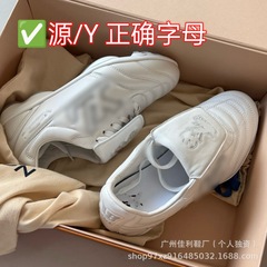 驴家德训鞋25早秋情侣球鞋新款翻盖系带运动休闲鞋韩版百搭小白鞋