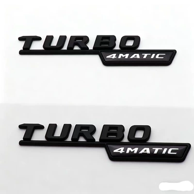 Body sticker 4Matic Amg Fender Side - turbo-4matc-glossy-black-pair-flat