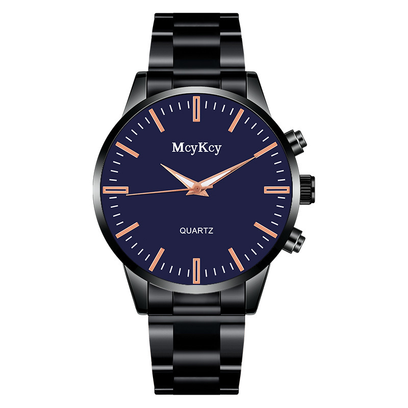 Montre mécanique non entièrement automatique en acier à quartz pour hommes, bracelet en or_voghion.com